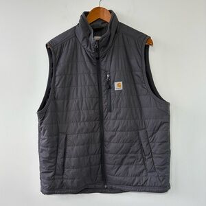 Carhartt Men's Charcoal Quilted Vest Size Xl